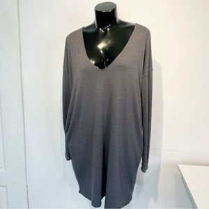 WILFRED ARITZIA Grey Long Sleeve Slouchy Top